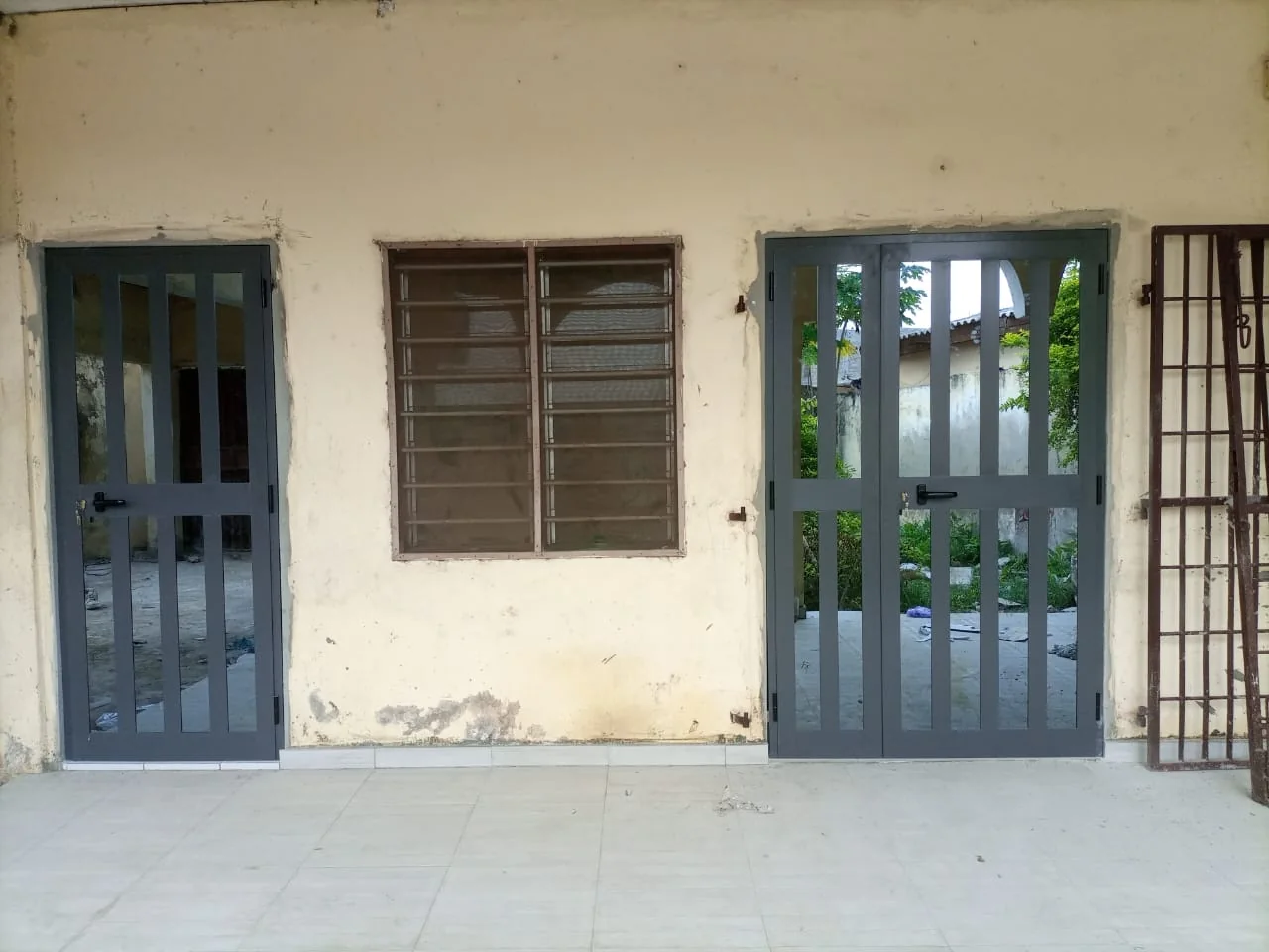 Shop glass door